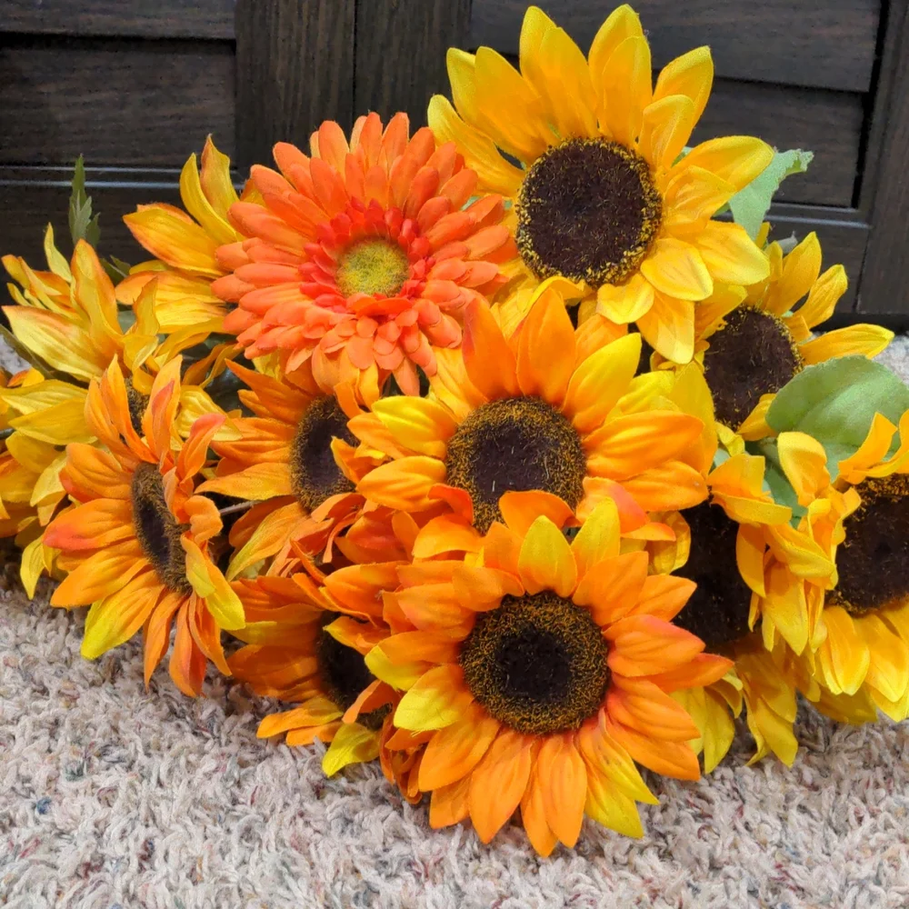 Faux sunflowers bundles